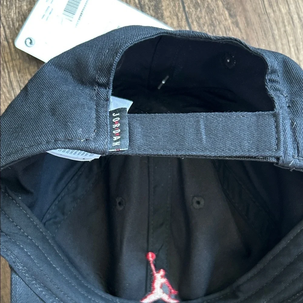 Jordan Black Cap with Red Emblem